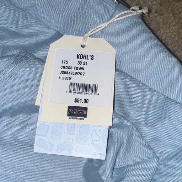 Jansport Sky Blue Backpack, 5 star binder, wood pencils, erasers, and planner - Picture 2 of 3